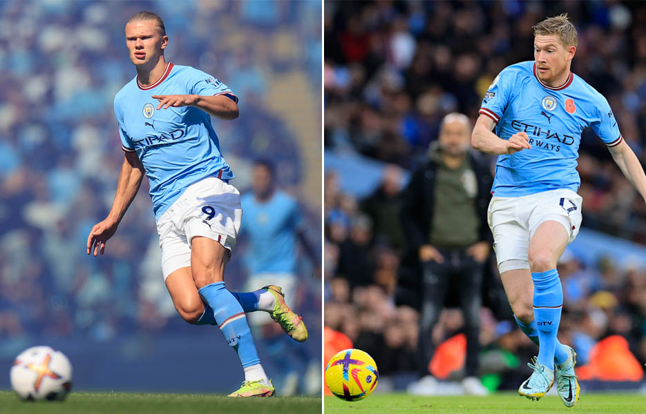 Erling Haaland and Kevin De Bruyne