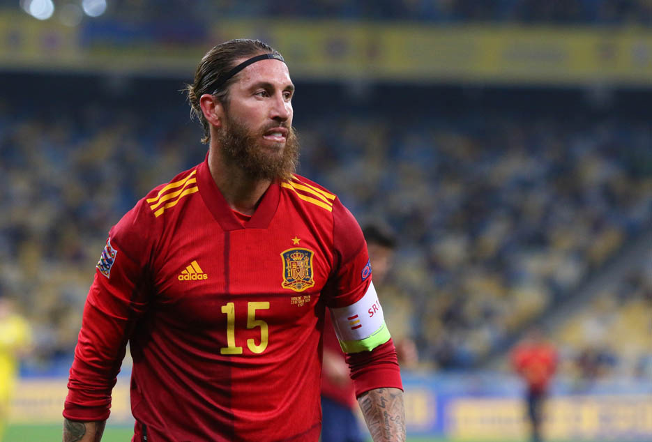 Sergio Ramos during the UEFA Nations League game against Ukraine