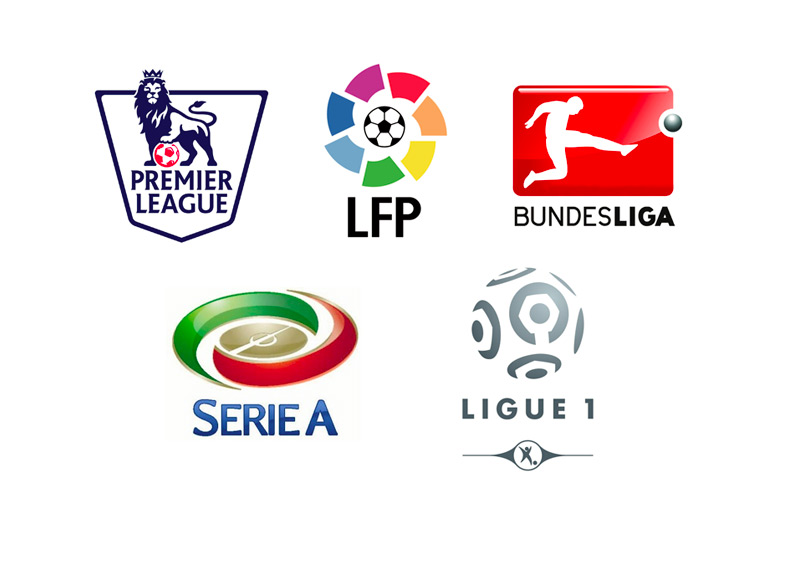 The favourites for winning the European top five leagues